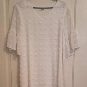 Blooming Jelly white medium dress with flared sleeves
